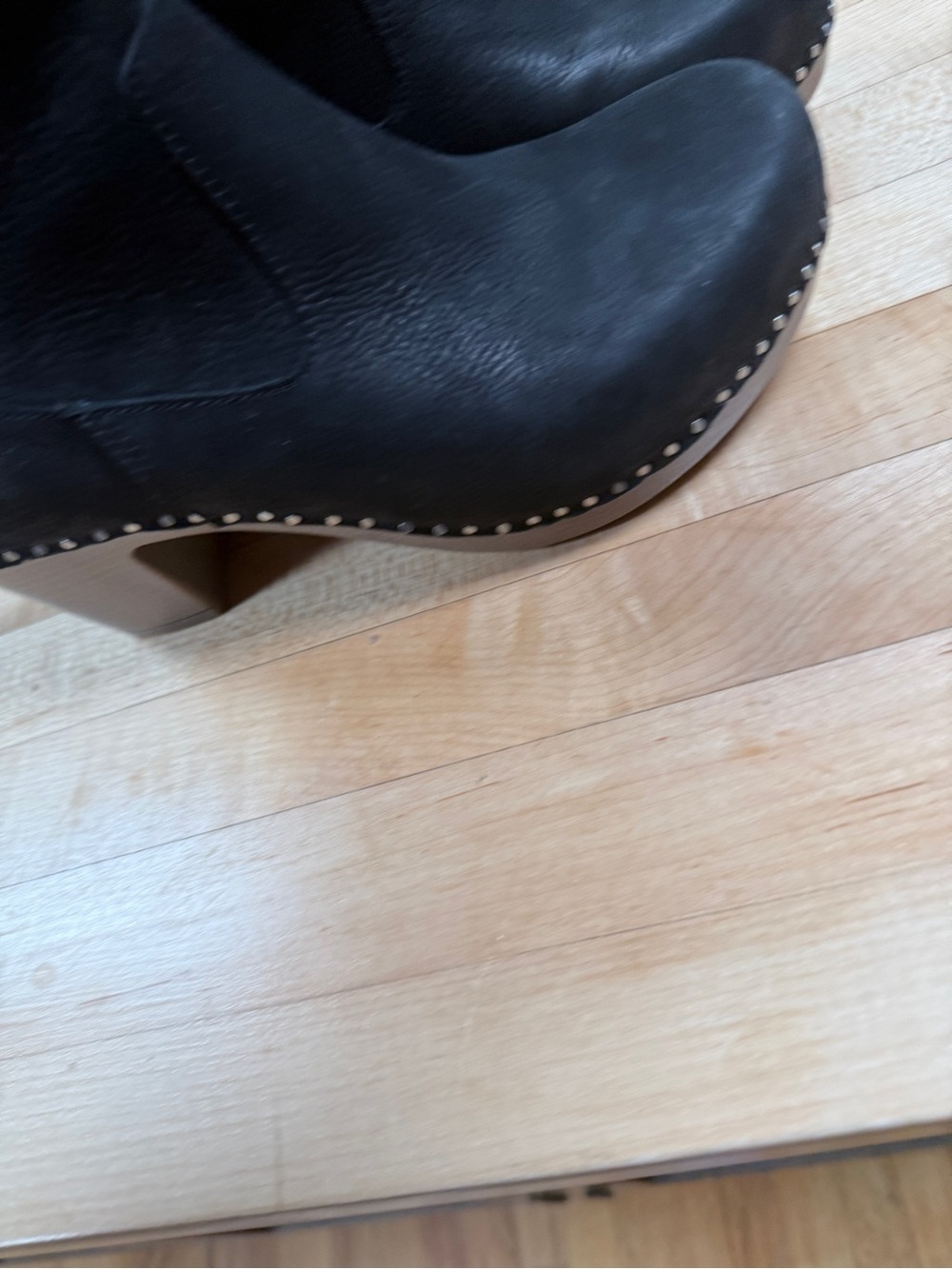 Dansko Black Leather Stud-Trim Ankle Booties - Picture 5 of 6